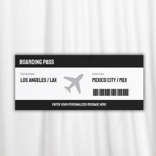 Invitation de billets de l'avion du pass surprise