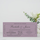 Invitation de billets de mariage vintage (Debout devant)
