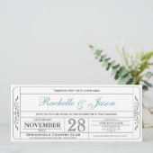 Invitation de billets de mariage vintage (Debout devant)