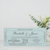 Invitation de billets de mariage vintage (Debout devant)