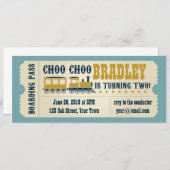 Invitation de billets de train pour le deuxième an (Devant / Derrière)