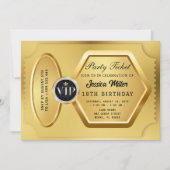 Invitation de billets Golden Party (Devant)