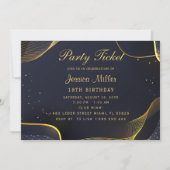 Invitation de billets Golden Party (Devant)