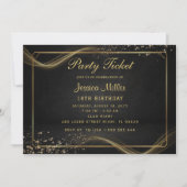 Invitation de billets Golden Party (Devant)