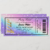 Invitation de billets Golden Party (Devant / Derrière)