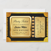 Invitation de billets Golden Party (Devant)