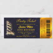 Invitation de billets Golden Party (Devant)