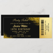 Invitation de billets Golden Party (Devant / Derrière)