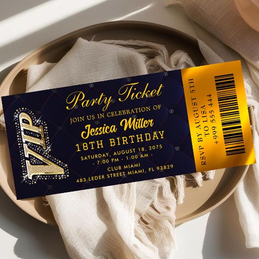 Invitation de billets Golden Party