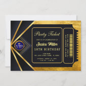 Invitation de billets Golden Party (Devant)