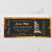 Invitation de billets Golden Party (Devant)
