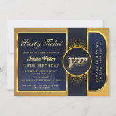 Invitation de billets Golden Party (Devant)