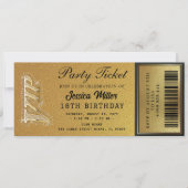 Invitation de billets Golden Party (Devant)