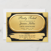 Invitation de billets Golden Party (Devant)
