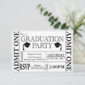 Invitation de billets pour la fête de graduation (Debout devant)