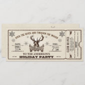 Invitation de billets pour la fête de Noël de Rein (Devant / Derrière)