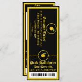 Invitation de billets pour la fête d'Hallowe'en 1 (Devant / Derrière)