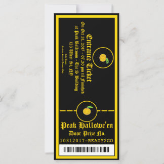 Invitation de billets pour la fête d'Hallowe'en 1