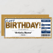 Invitation de billets pour le concert d'anniversai (Devant / Derrière)