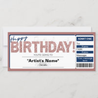 Invitation de billets pour le concert d'anniversai