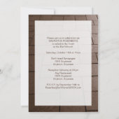 Invitation de Bimah de bat mitzvah (Dos)