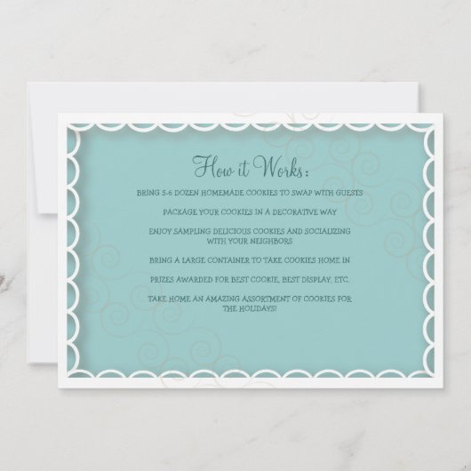 Invitation de biscuit de sucre d'échange de (Dos)