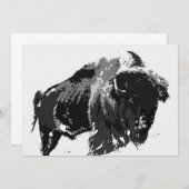 Invitation de bisons / buffles - Invitations de bu (Devant / Derrière)