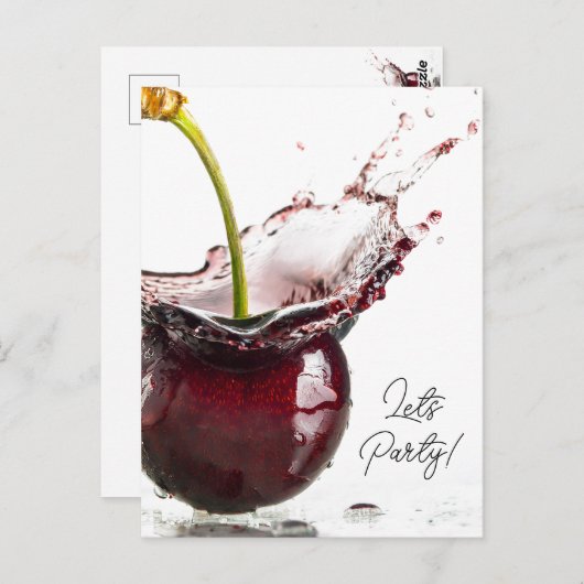 Invitation de Black Cherry Party (Devant / Derrière)