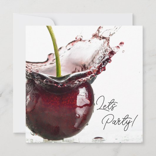 Invitation de Black Cherry Party (Devant)