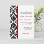 Invitation de Black Mariage damassé (Debout devant)