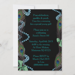 Invitation de Black Peacock