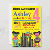 Invitation de Black Superhero (Devant)