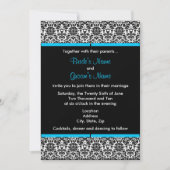 Invitation de Black & White Mariage damassé (Devant)