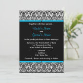 Invitation de Black & White Mariage damassé (Debout devant)