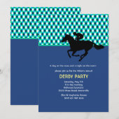 Invitation de bleu de la fierté du jockey (Devant / Derrière)