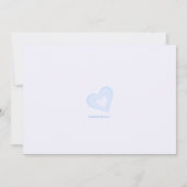Invitation de bleu de montage de coeur (Dos)