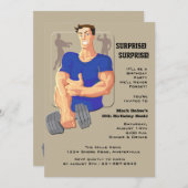 Invitation de bleu d'homme de muscle (Devant / Derrière)