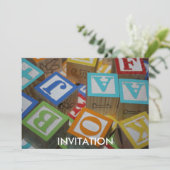 Invitation de blocs alphabétiques (Debout devant)