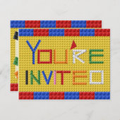 Invitation de blocs constitutifs dans des couleurs (Devant / Derrière)