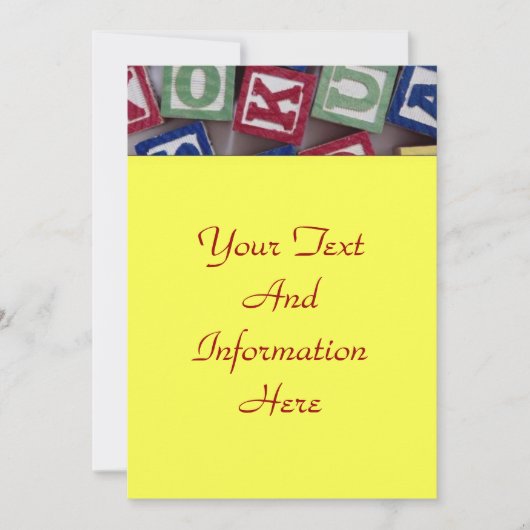 Invitation de blocs de construction (Devant)