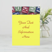 Invitation de blocs de construction (Debout devant)