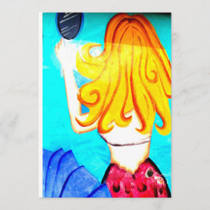 invitation de blonde mermaid