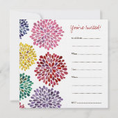 Invitation De Blossoms De L'Arc En Ciel Vide À N'I (Dos)