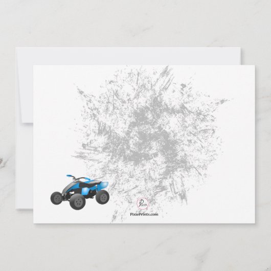 Invitation de Blue ATV (Dos)