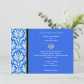 Invitation de Blue Classic Mariage damassé (Debout devant)
