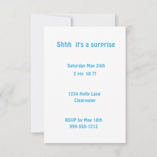 Invitation de Blue Dachshund Party (Dos)