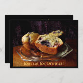 Invitation de Blueberry Muffins Brinner (Devant / Derrière)