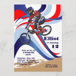 Motocross Invitations Faire Part Zazzle