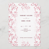 Invitation de boda decorada con hojas de acanto (Devant / Derrière)