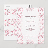 Invitation de boda decorada con hojas de acanto (Devant / Derrière)